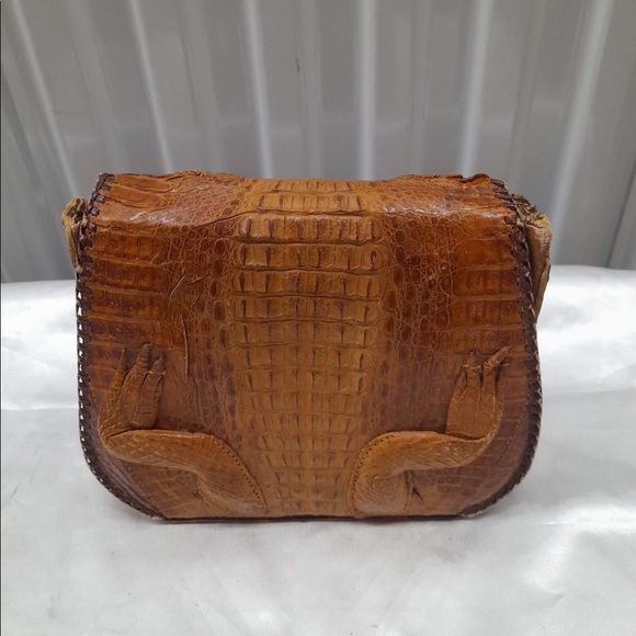 VINTAGE 70’S CROCODILE HAND MADE BAG - Picture 4 of 12